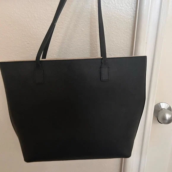 Kate Spade Black Leather Tote Spacious Design - Picture 7 of 7